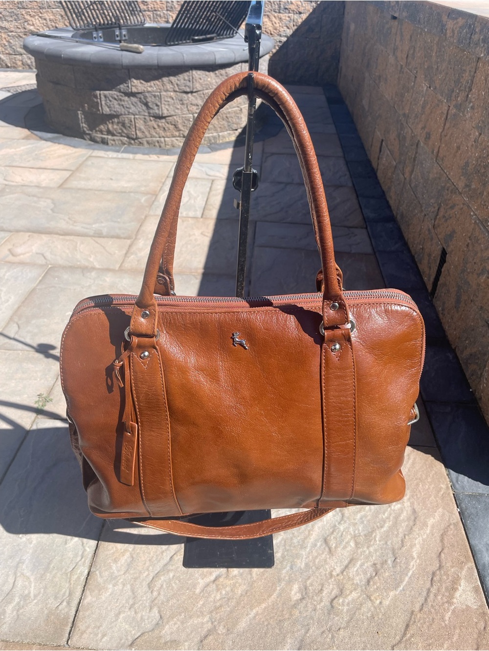 Leather Satchel in Warm Cognac - Classic Everyday Carry